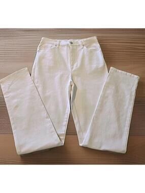 Gloria Vanderbilt Amanda High Rise White Jeans 6L 30x32 NEW